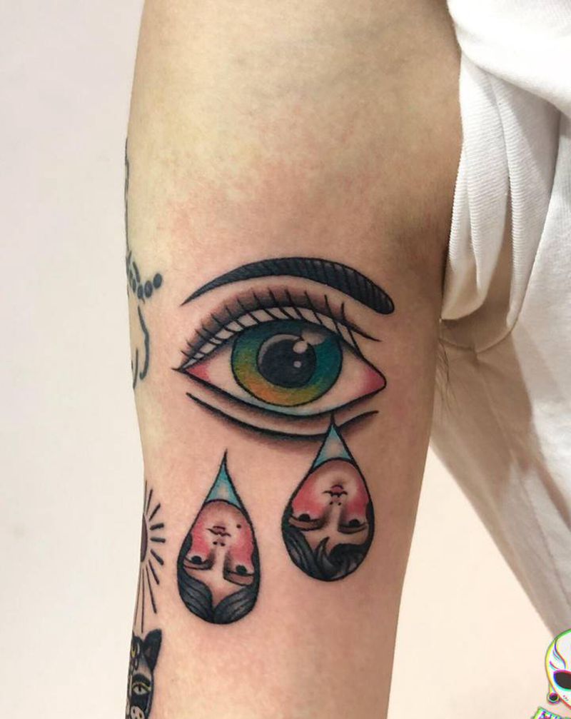 拼接两则纹身图片_Old School纹身图案