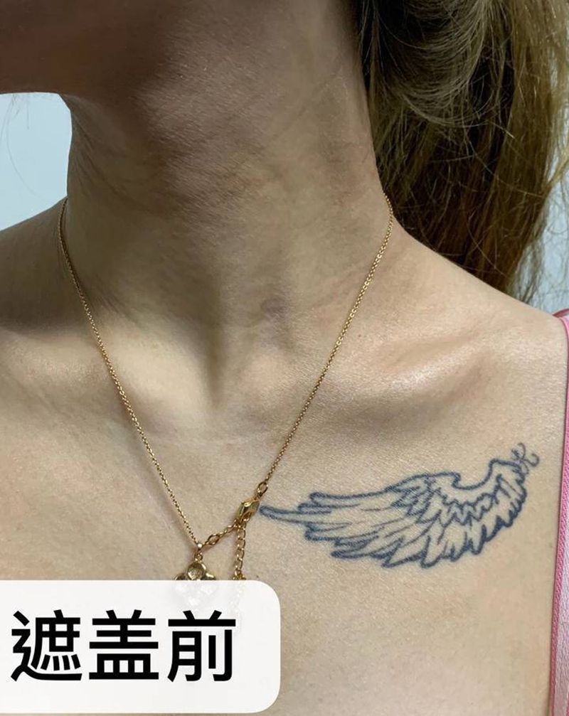 遮盖纹身图片_胸部Old School纹身图案