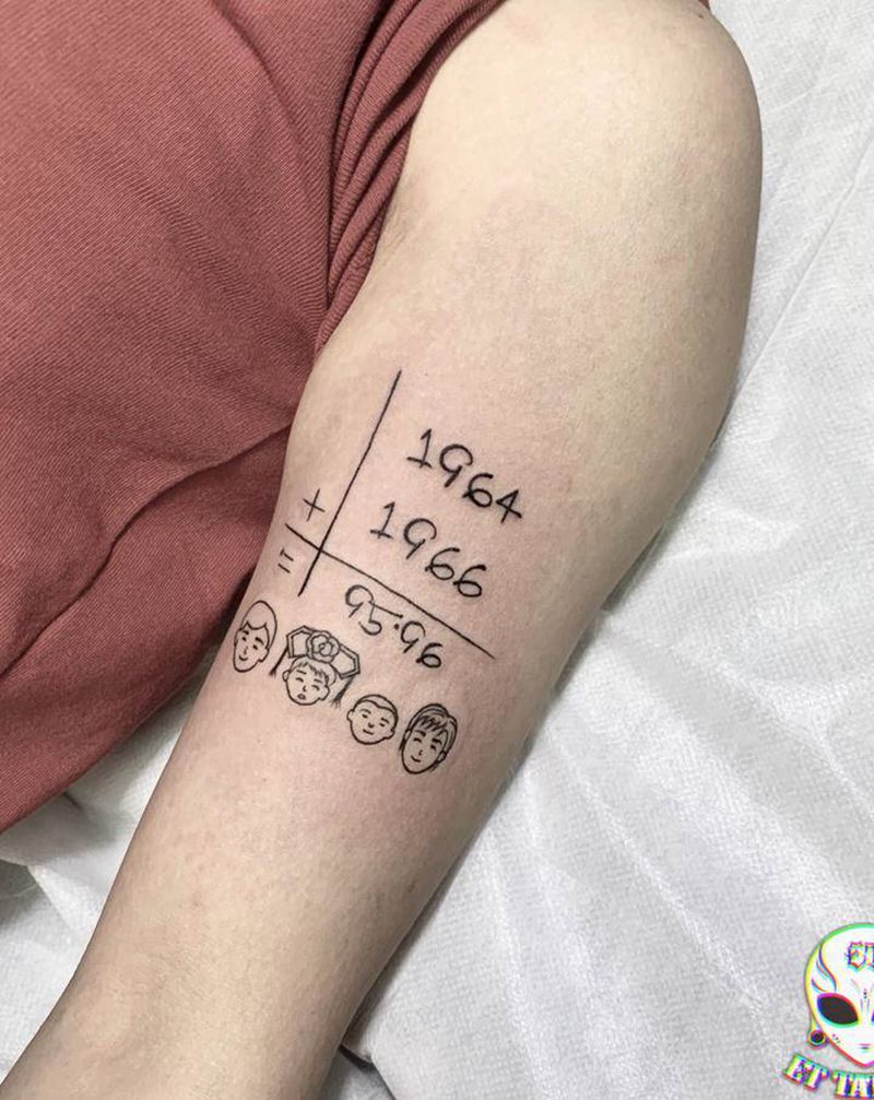 简笔画➕数字纹身图片_手臂纹身图案