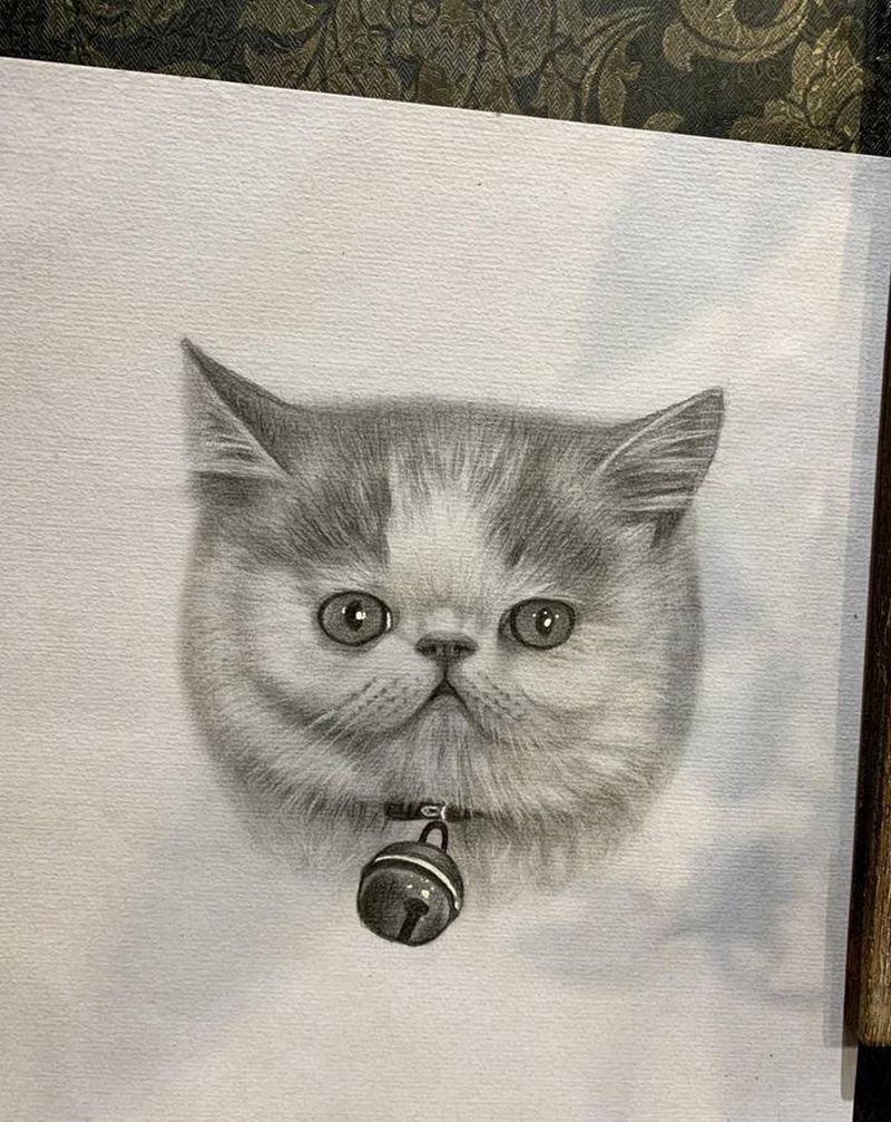 喵纹身图片_稿纹身图案