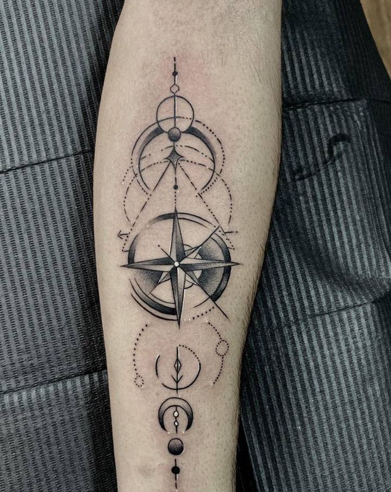 幾何纹身图片_手部纹身图案