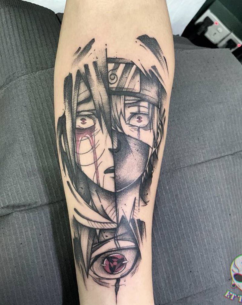 火影忍者纹身图片_手臂点刺纹身图案