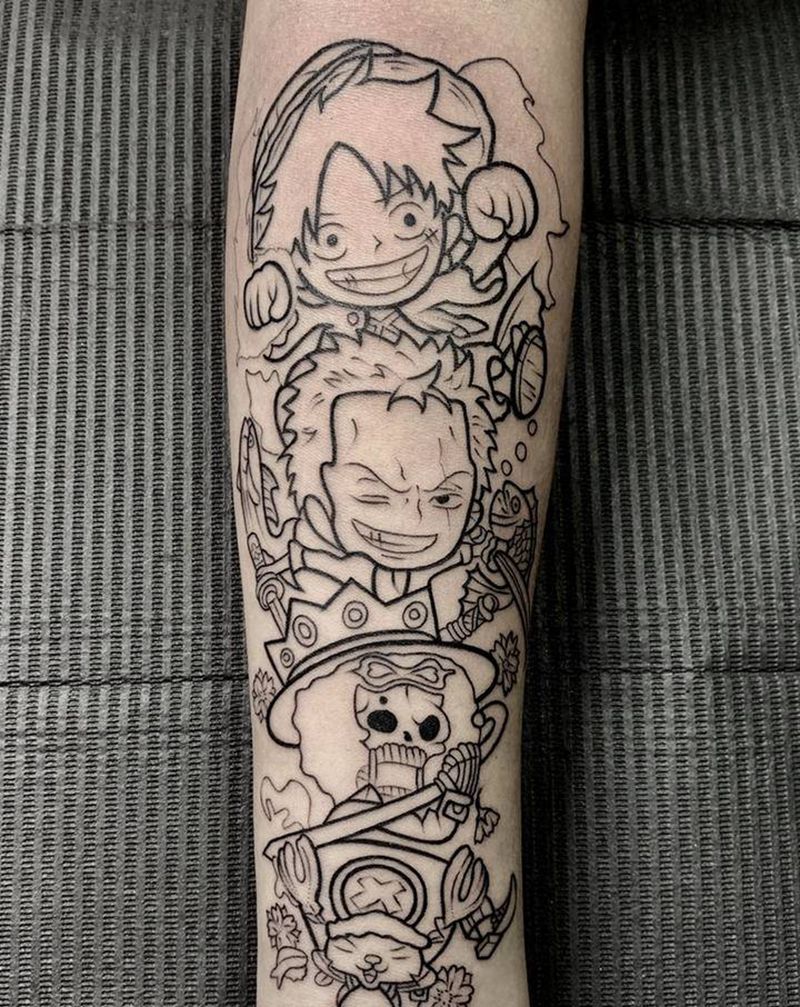 海賊王/線/未完纹身图片_手部纹身图案