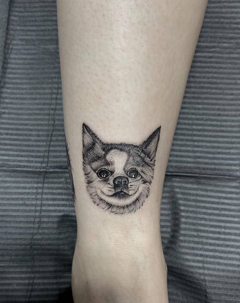 紀念II纹身图片_腿部纹身图案