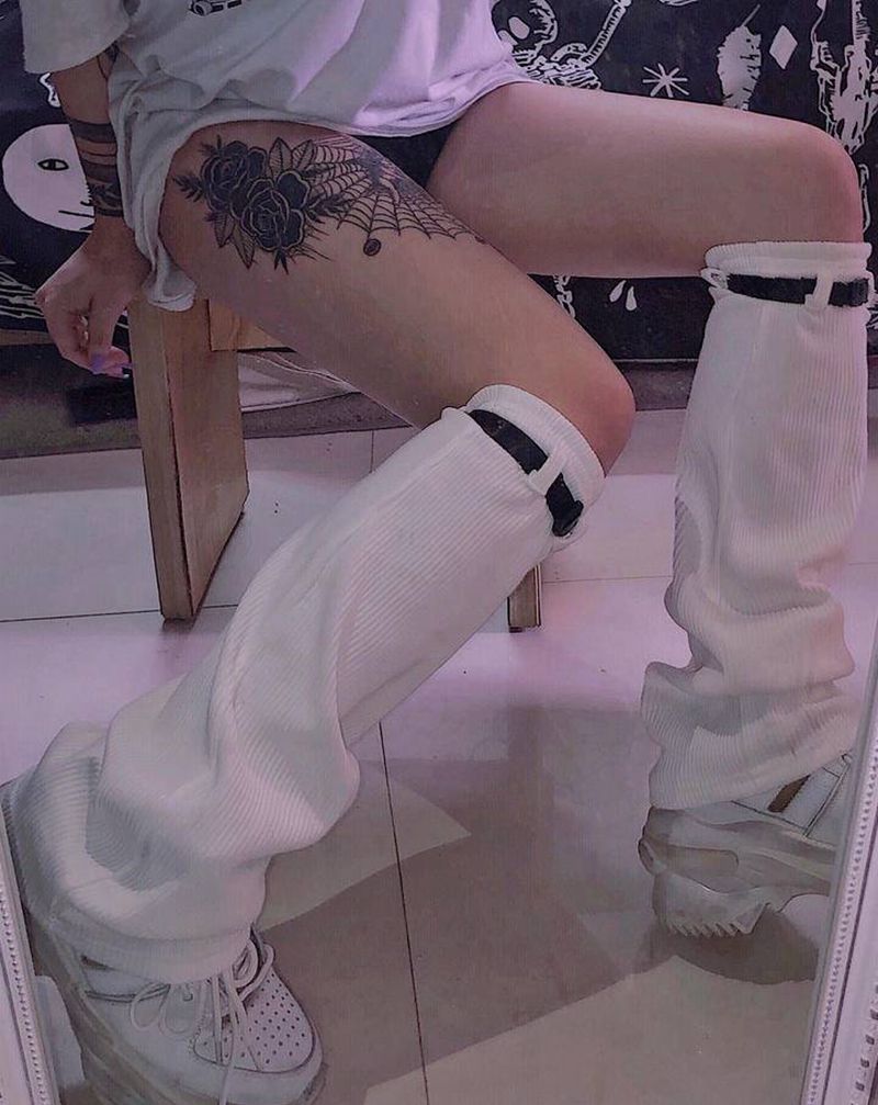 暗黑纹身图片_腿部臀部暗黑纹身图案