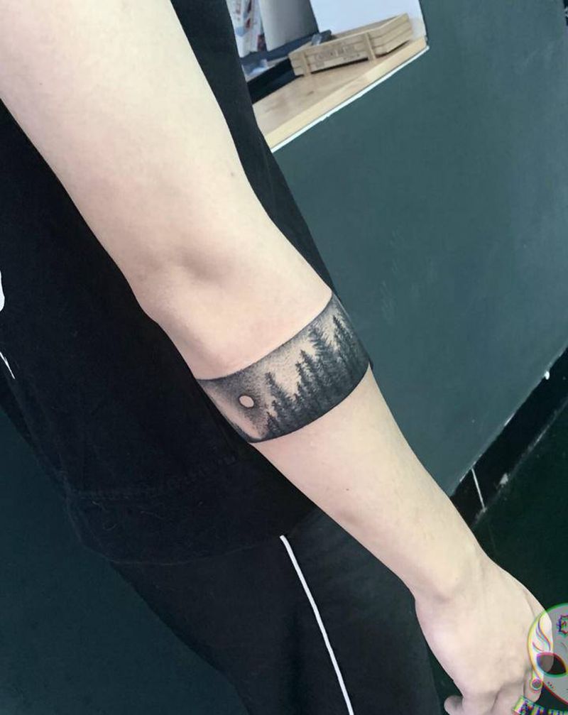 臂环纹身图片_手部手臂纹身图案