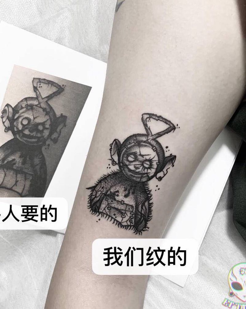 暗黑天线宝宝纹身图片_手臂手部暗黑纹身图案