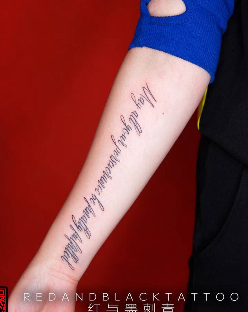 小英文纹身图片_手臂花体字纹身图案