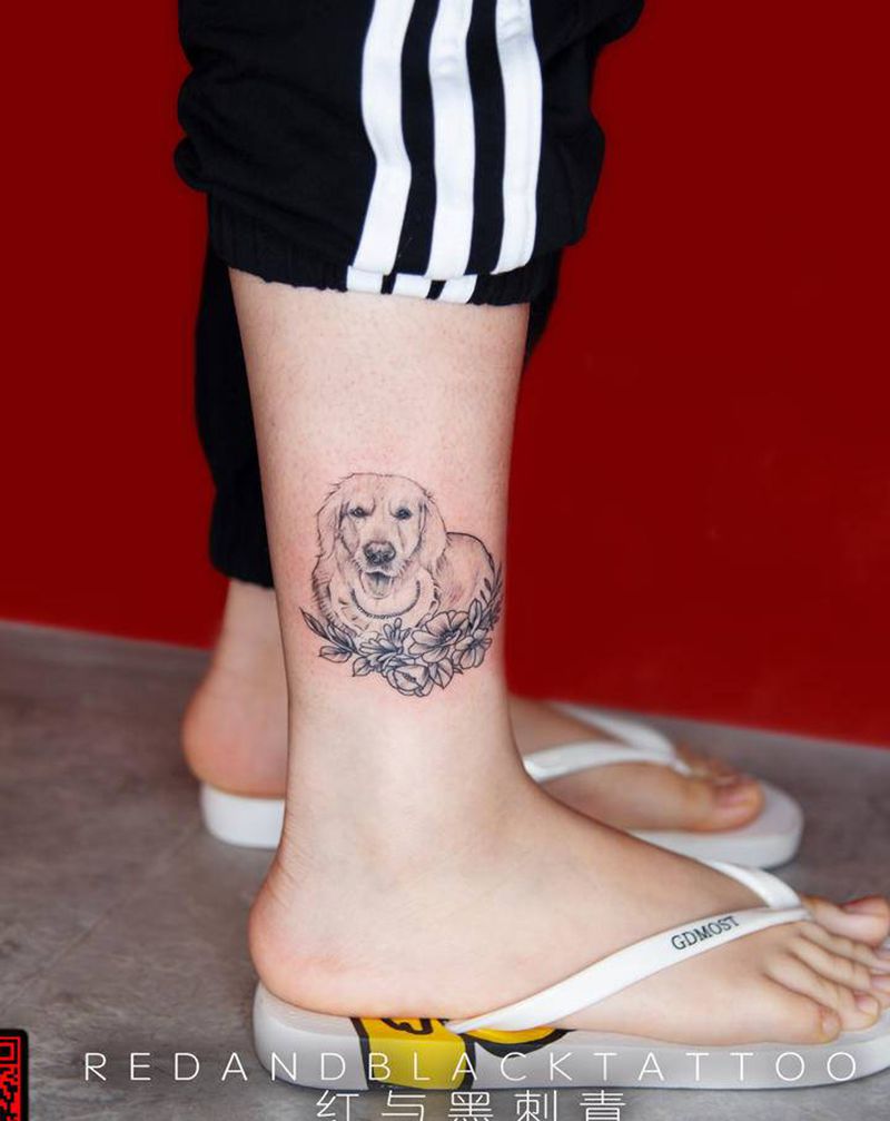 宝贝纹身图片_腿部欧美写实纹身图案