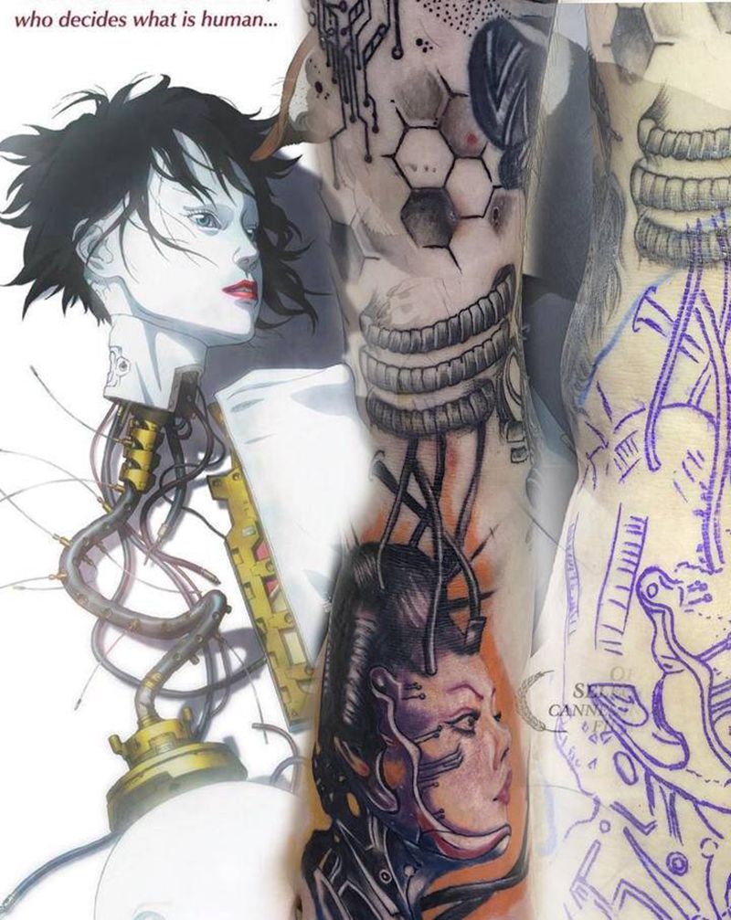 彩色纹身图片_脚部纹身图案