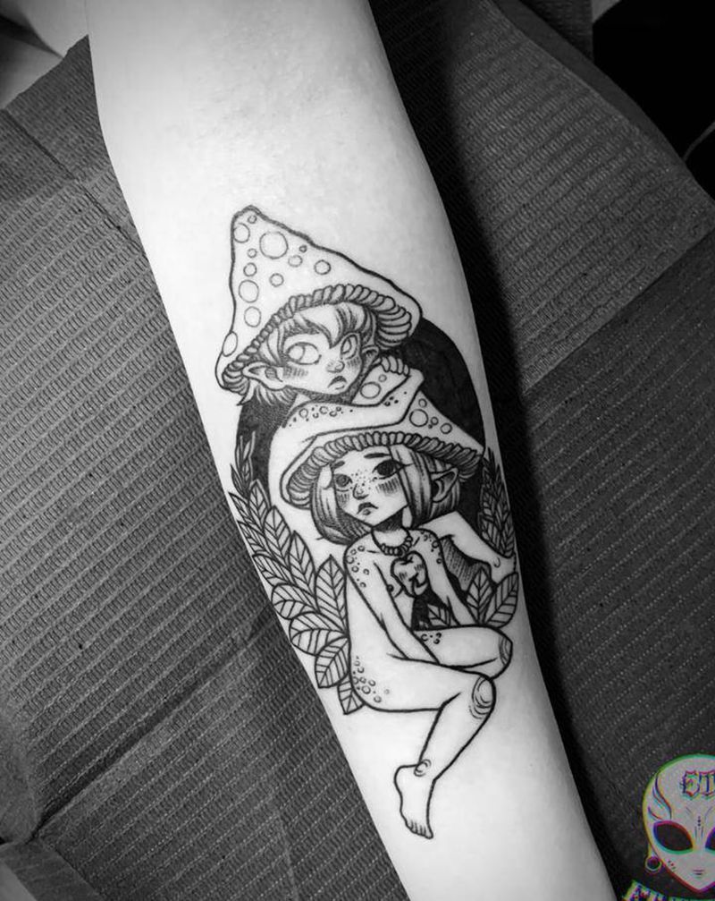 另类小清新纹身图片_手部手臂New School纹身图案