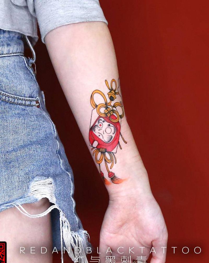 福袋纹身图片_手臂New School纹身图案