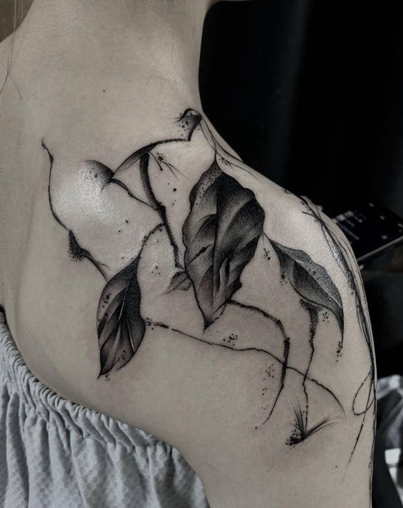 CY·纹身图片_肩部纹身图案