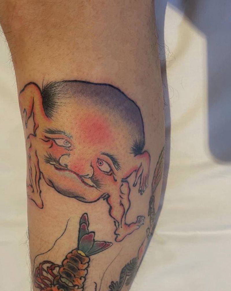 CY纹身图片_腿部纹身图案