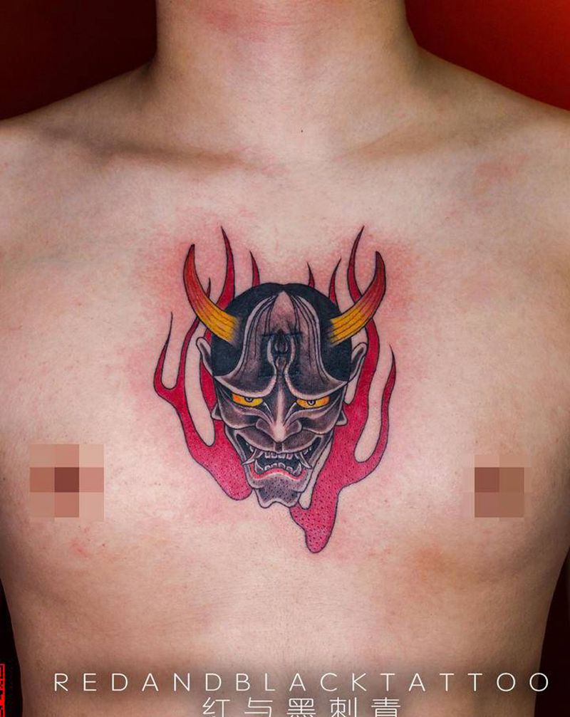 班诺纹身图片_腹部新传统老传统纹身图案