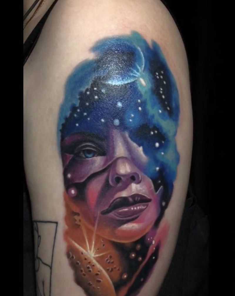 重彩写实纹身图片_手臂欧美写实纹身图案