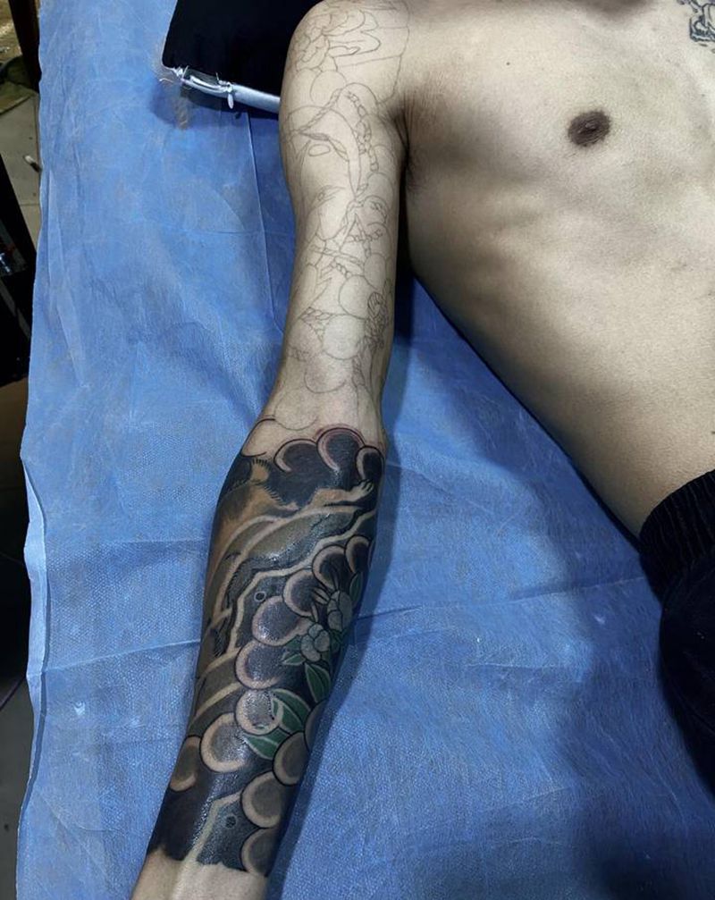 般若兔子.纹身图片_手臂手部老传统新传统兔子纹身图案