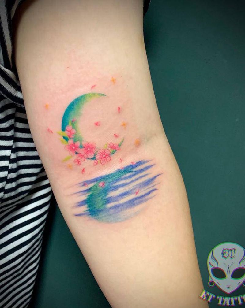 花纹身图片_手部手臂水彩纹身图案