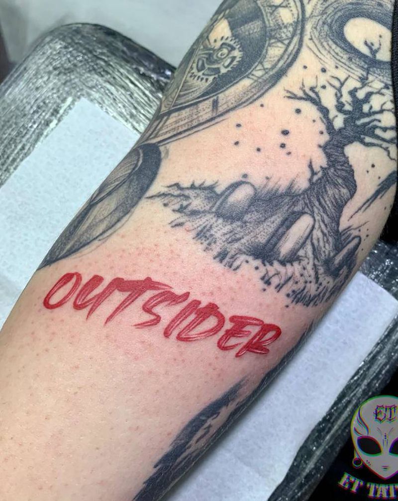 小清新纹身图片_手臂手部花体字纹身图案