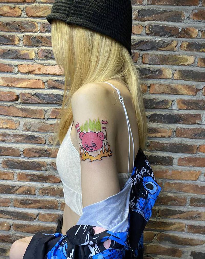 可爱小熊纹身图片_手臂纹身图案