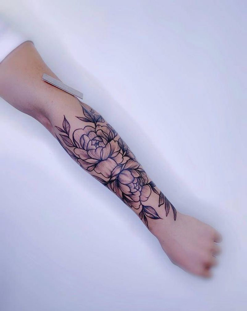 素花～纹身图片_手臂纹身图案