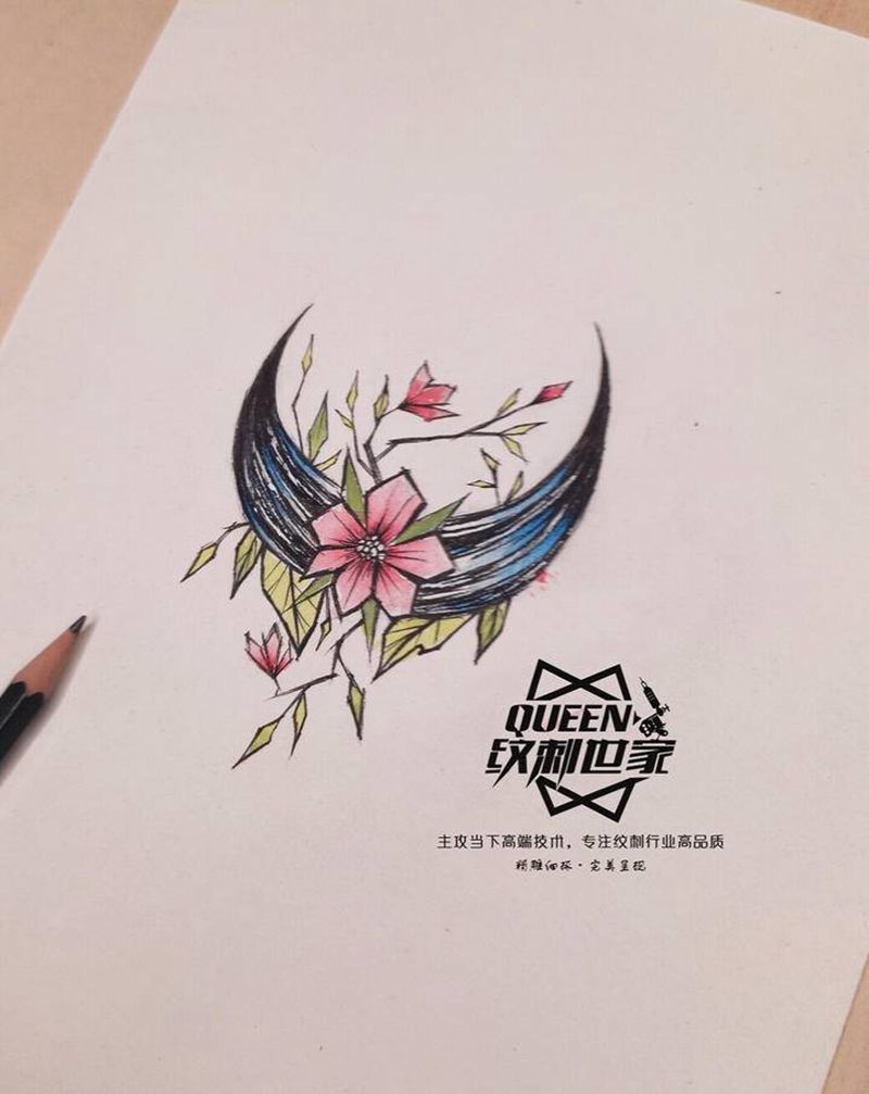 手稿纹身图片_水彩纹身图案