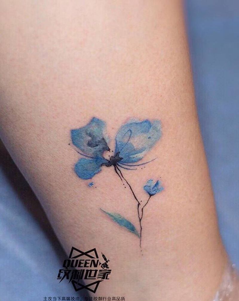 花卉～纹身图片_脚部纹身图案