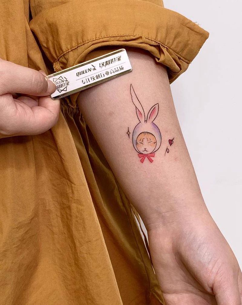 萌萌兔～纹身图片_手臂纹身图案