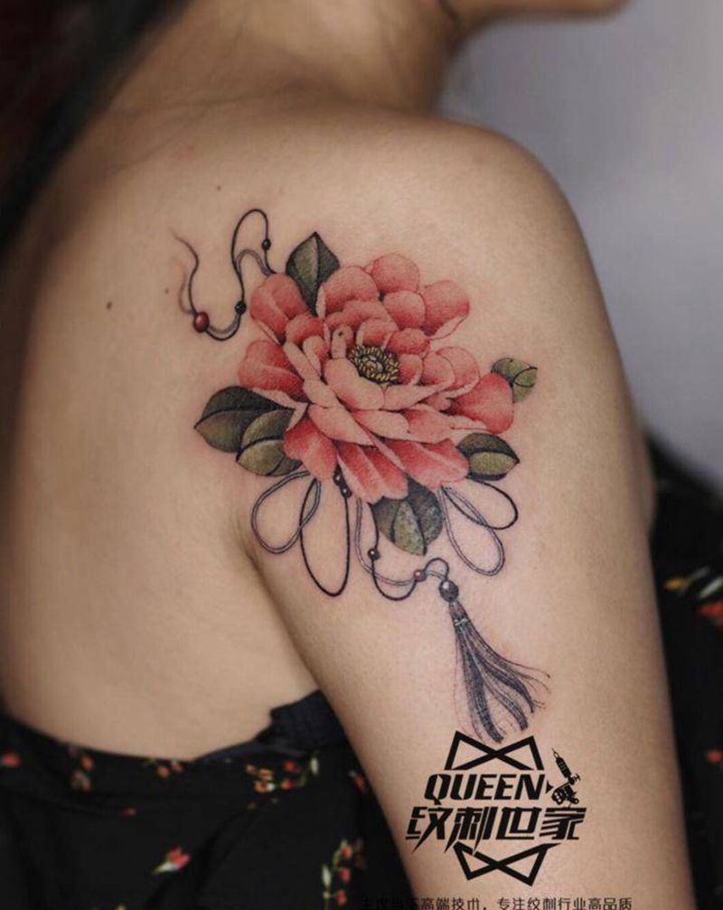 肩花～纹身图片_肩部纹身图案