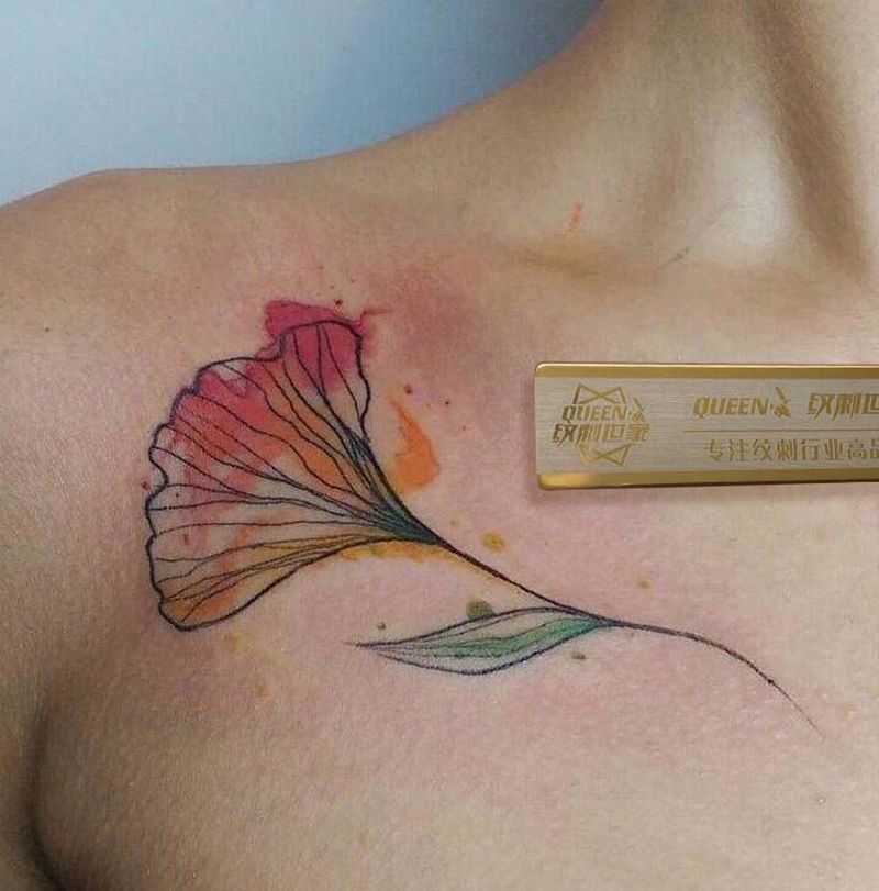 水墨风～纹身图片_胸部肩部纹身图案