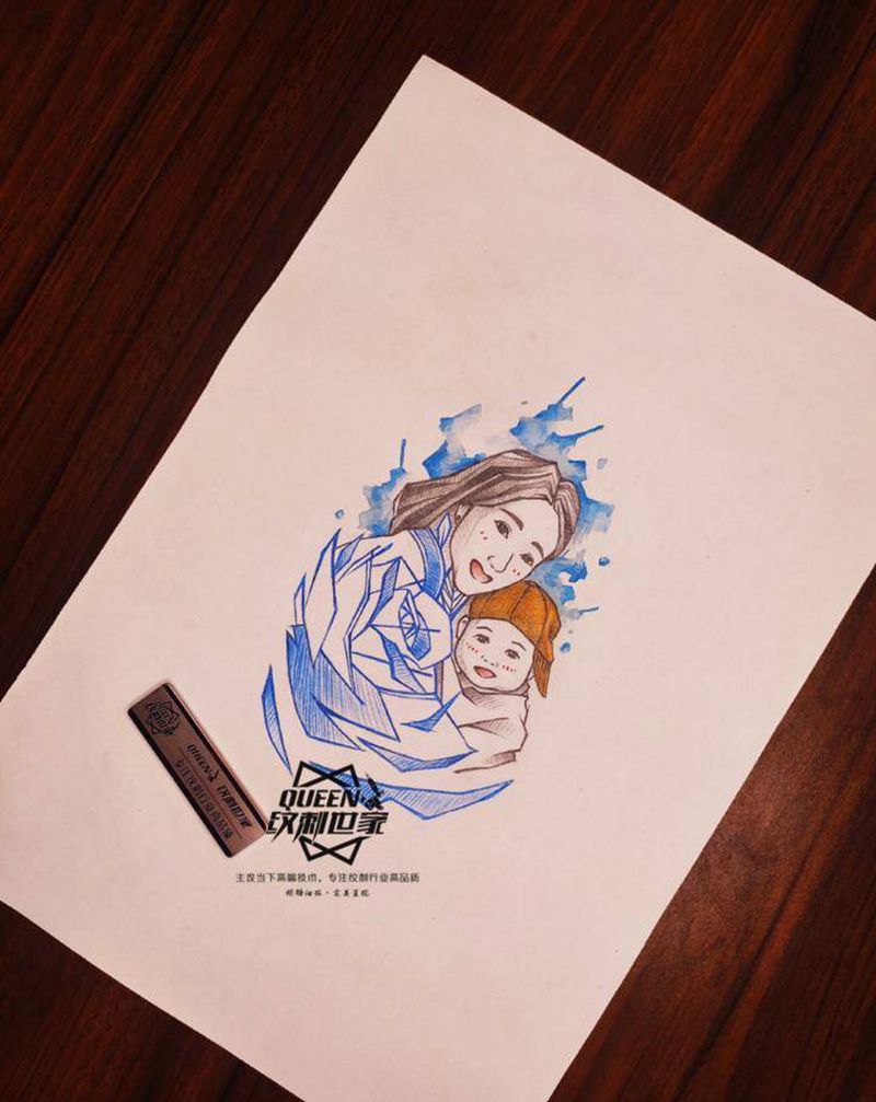 客稿一枚～纹身图片_水彩纹身图案