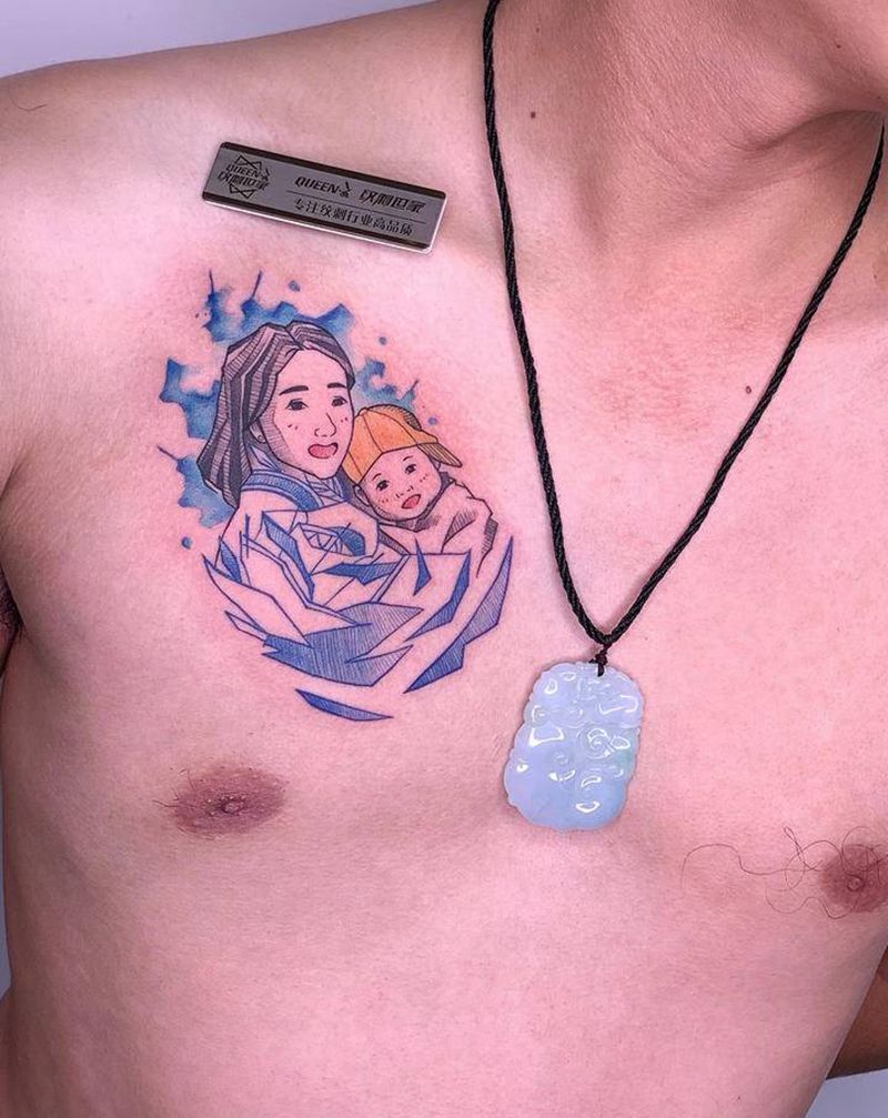 原创作品～纹身图片_胸部纹身图案