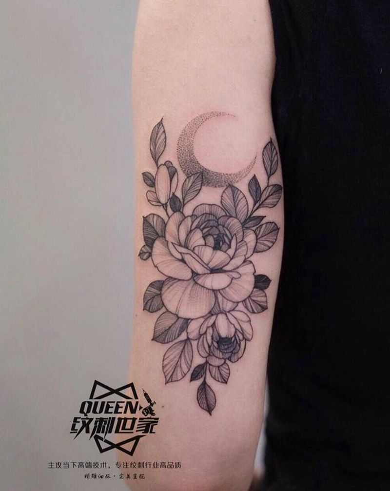 素花纹身图片_手臂纹身图案