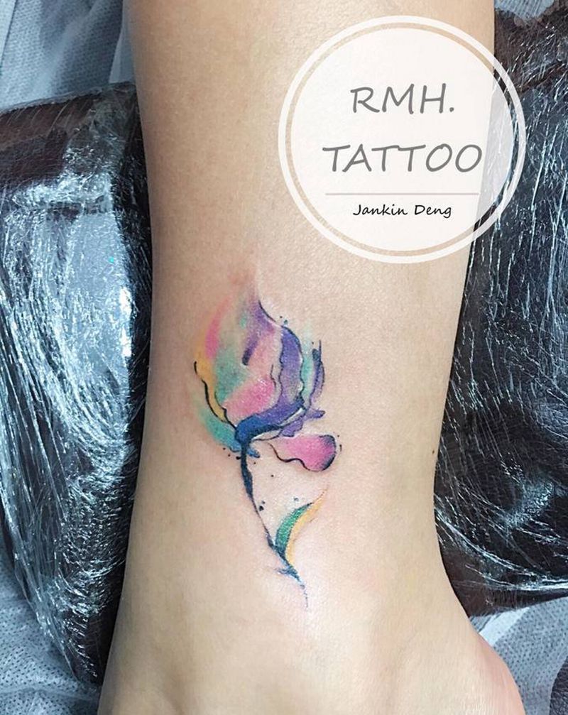 水彩小清新纹身图片_水彩纹身图案