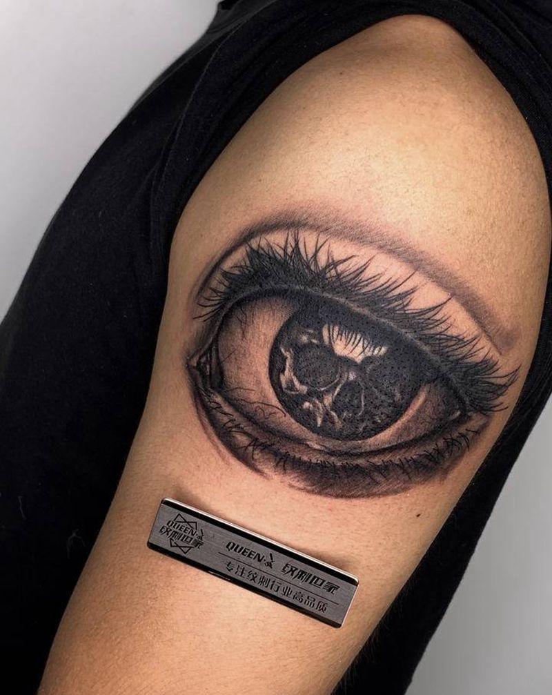 遮盖篇～眼睛纹身图片_手臂纹身图案