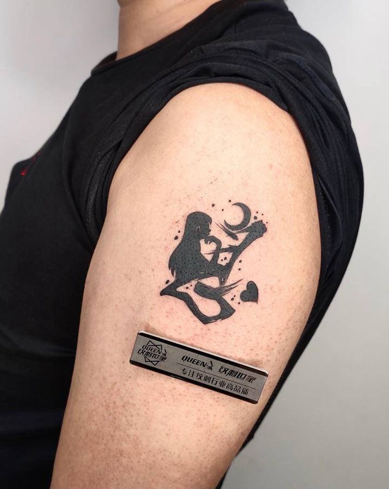 水墨书法～纹身图片_水墨纹身图案