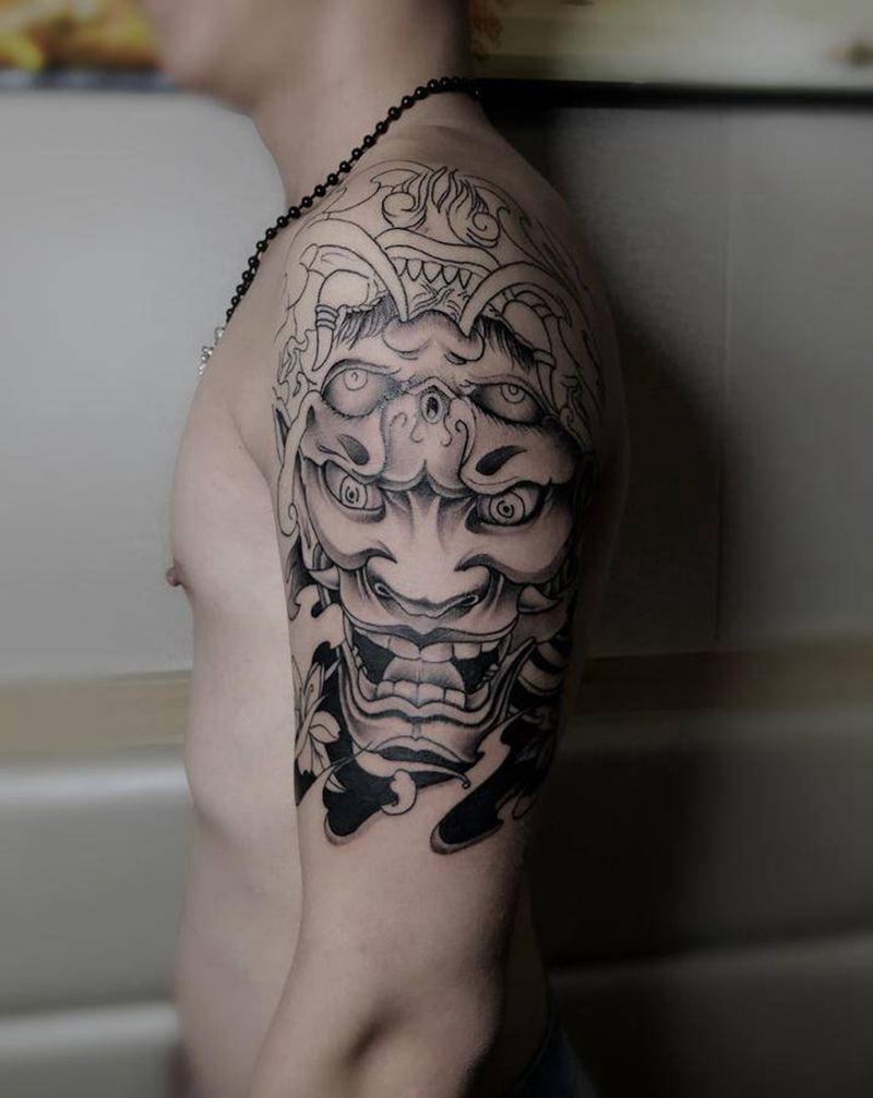 般若纹身图片_手臂手部新传统纹身图案