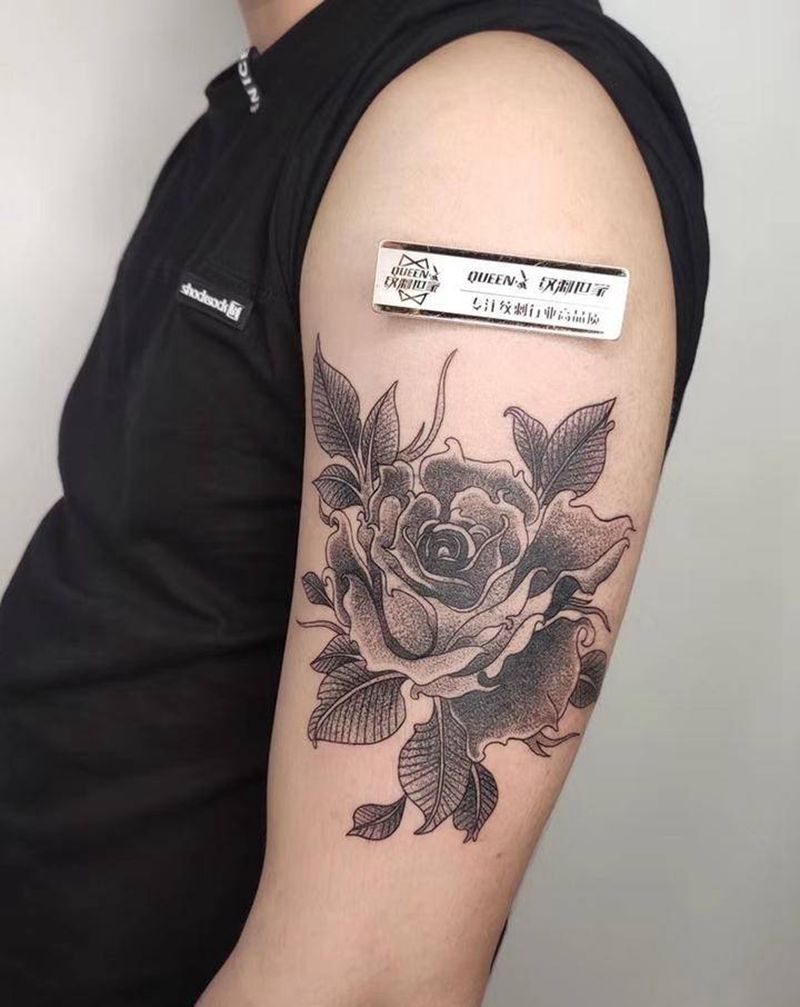 遮盖篇纹身图片_手臂点刺纹身图案