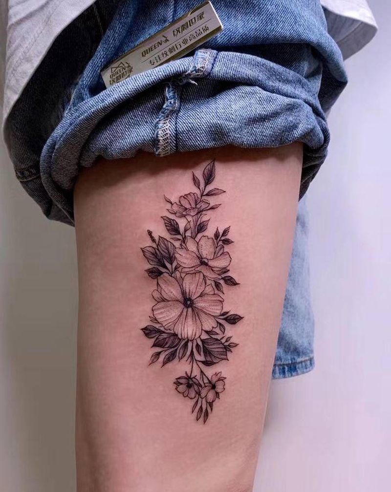 上身效果图VS原图纹身图片_腿部纹身图案