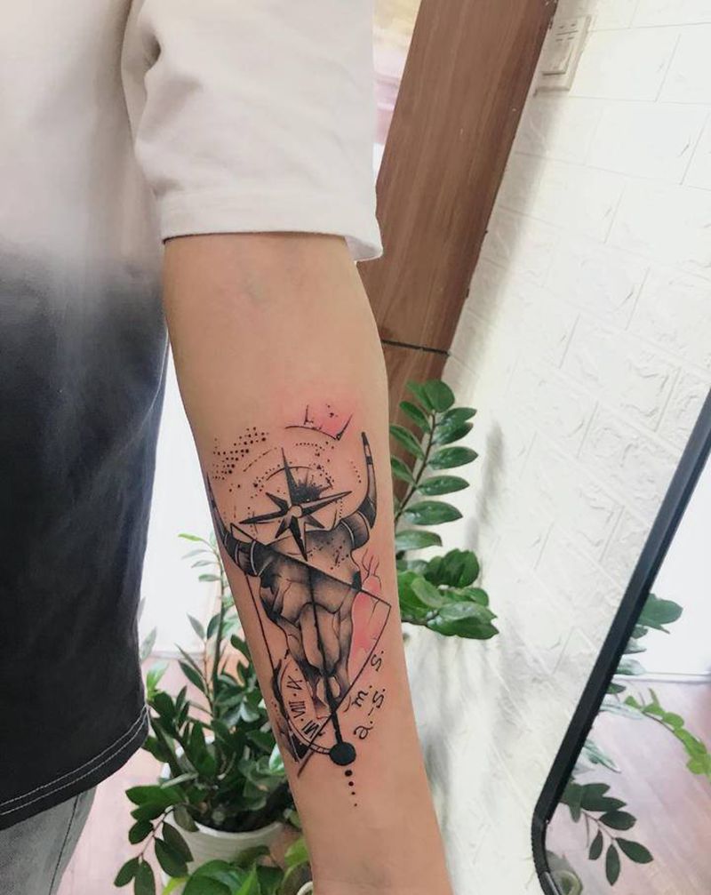 水墨印花纹身图片_手部水墨水彩纹身图案