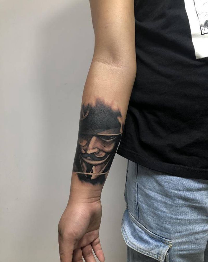 V纹身图片_手部手臂欧美写实纹身图案