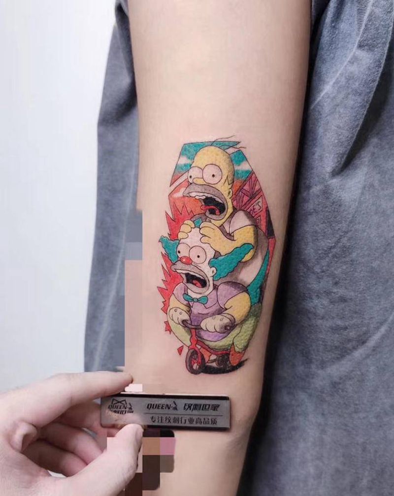 上身效果图VS原图纹身图片_手臂Old School纹身图案