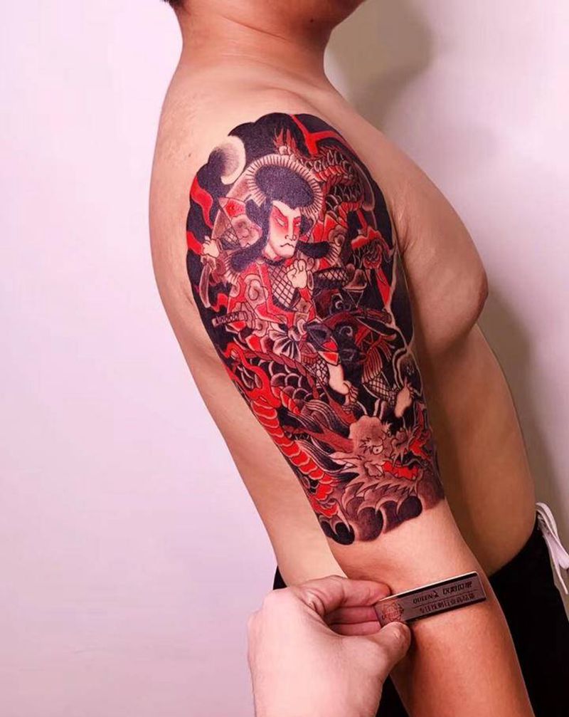 老传统风格纹身图片_手臂老传统纹身图案