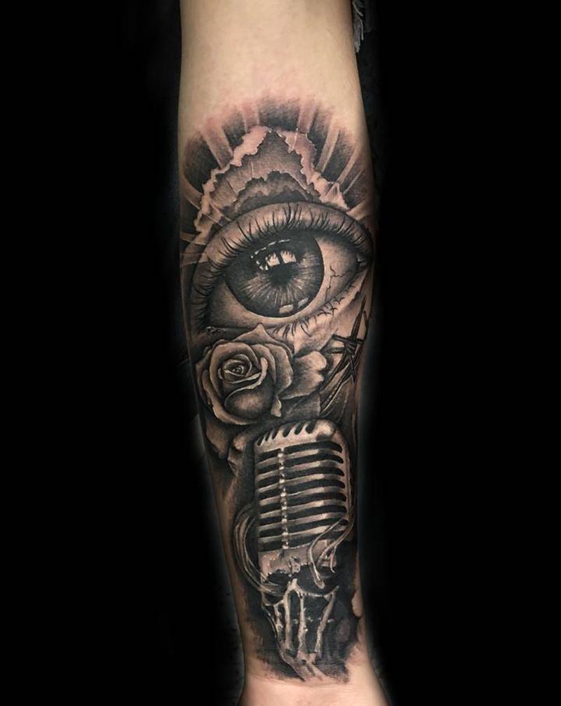 欧美拼接纹身图片_手臂欧美写实纹身图案