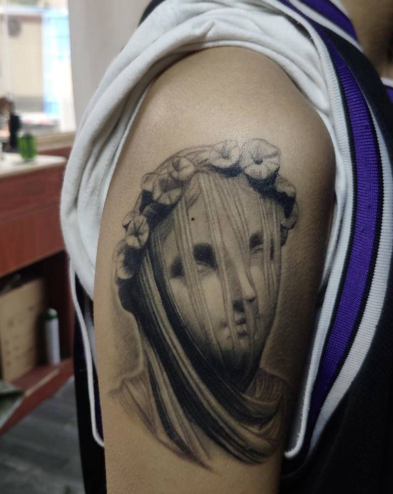 维斯特修女纹身图片_手臂欧美写实纹身图案