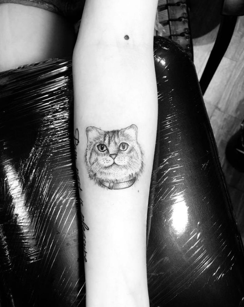 喵星人纹身图片_手臂纹身图案