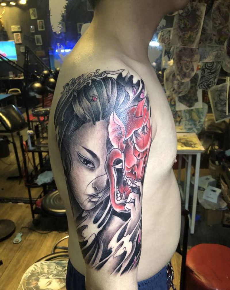 艺妓纹身图片_手臂纹身图案