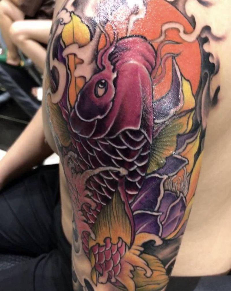 一个重彩爆盖纹身图片_手臂纹身图案