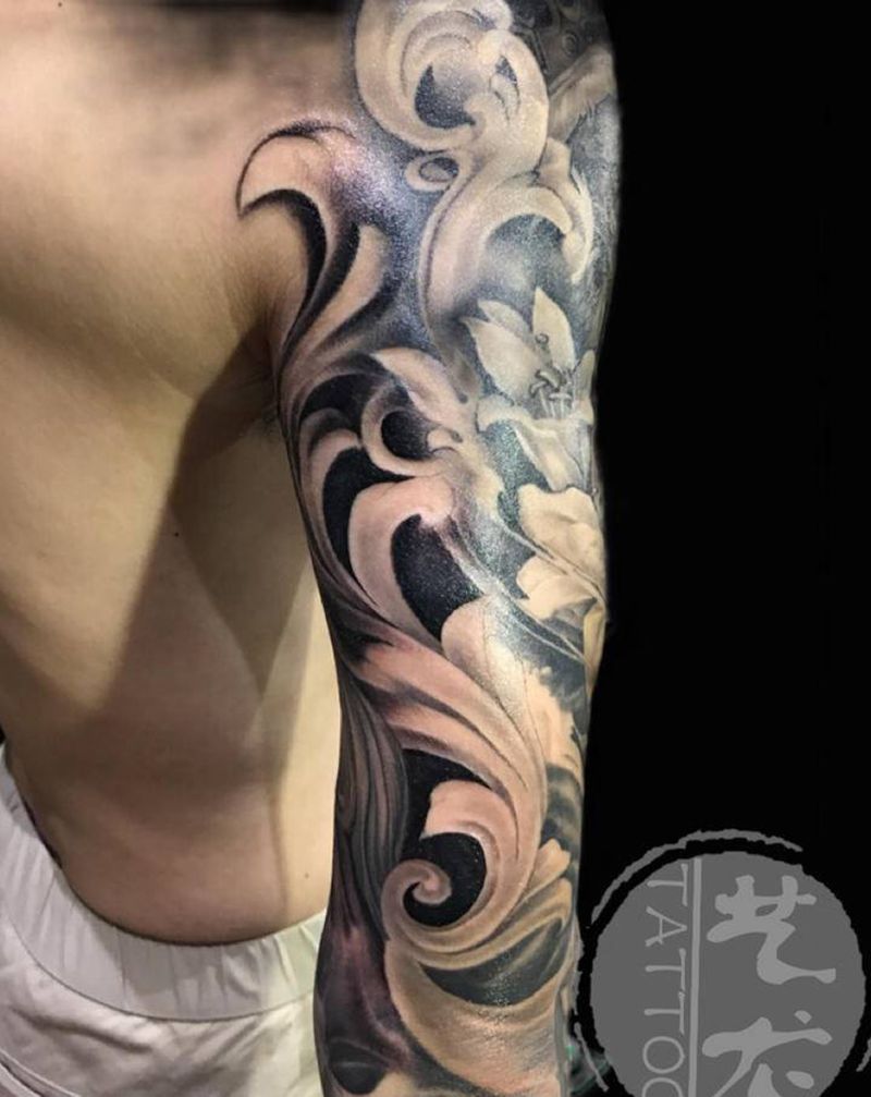 欧美风纹身图片_手臂纹身图案