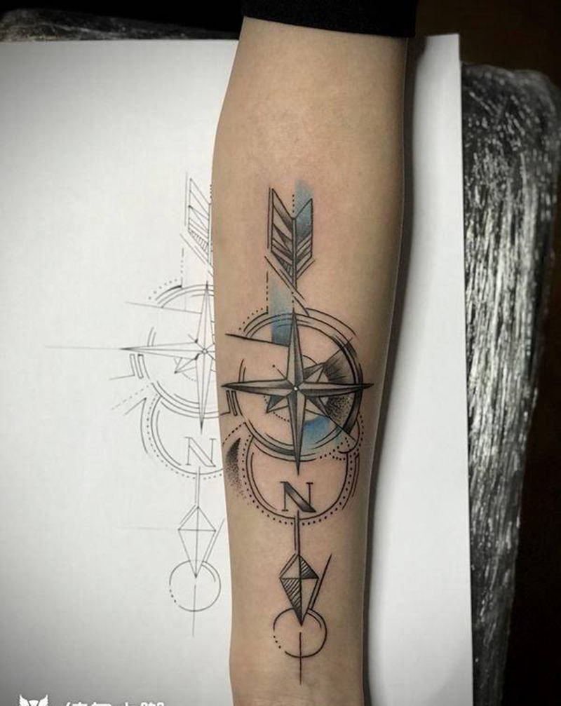 几何纹身图片_手部几何纹身图案